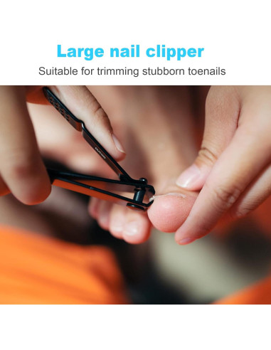 Juego de Cortauñas DUCOO 4 Piezas Acero Inoxidable Negro