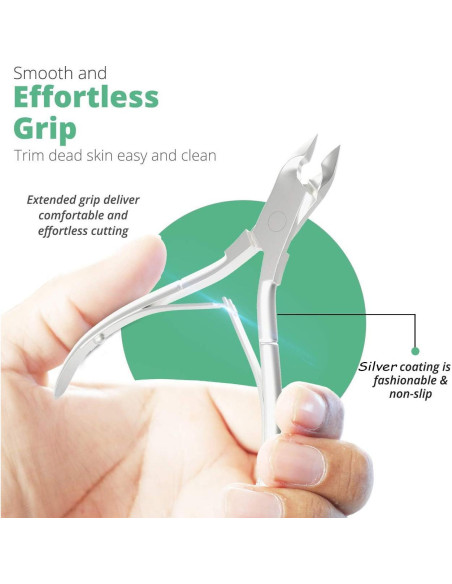 Cortador de Cutículas Profesional Acero Inoxidable Plata