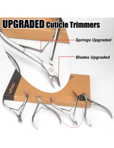 Kit de Cortadores de Cutículas LePinko 4 Piezas Afilados 2