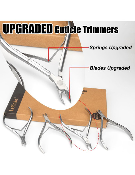 Kit de Cortadores de Cutículas LePinko 4 Piezas Afilados