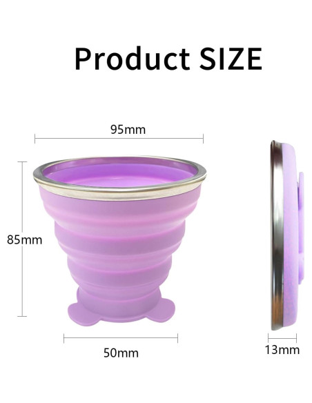 Tazas Plegables de Silicona Nintora-C 180ml - 2 Piezas