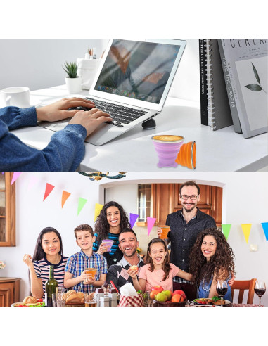 Tazas Plegables de Silicona Nintora-C 180ml - 2 Piezas