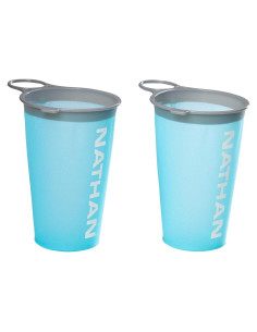 Taza Reutilizable Nathan NS40320 Azul y Blanca - Paquete de 2