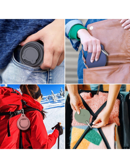 Taza Plegable de Silicona IYYI 180ml Azul-Naranja 2 Piezas