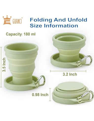 Juego de Tazas Plegables de Silicona GUANCI 4 Unidades
