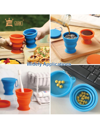 Juego de Tazas Plegables de Silicona GUANCI 4 Unidades