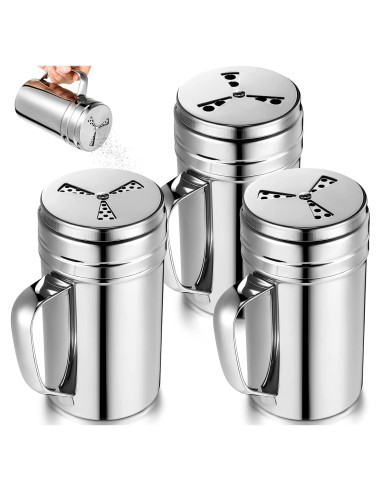 Botella Sazonador 3 Piezas Geiserailie Acero Inoxidable Grande