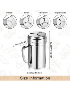 Botella Sazonador 3 Piezas Geiserailie Acero Inoxidable Grande 2