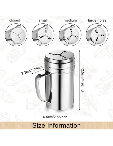 Botella Sazonador 3 Piezas Geiserailie Acero Inoxidable Grande