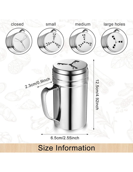 Botella Sazonador 3 Piezas Geiserailie Acero Inoxidable Grande