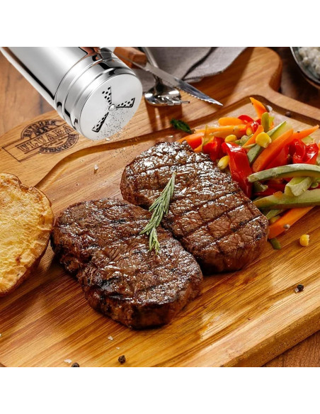 Botella Sazonador 3 Piezas Geiserailie Acero Inoxidable Grande