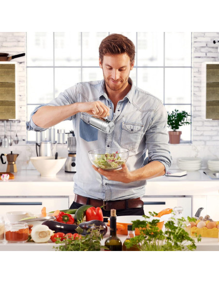 Botella Sazonador 3 Piezas Geiserailie Acero Inoxidable Grande