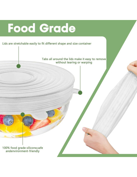 Tapas de Silicona Reutilizables O-CONN - Juego de 7 Piezas