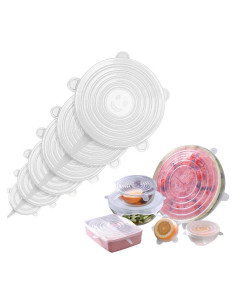 Tapa de Silicona JIGUOOR - Paquete de 6 Tapas Reutilizables