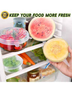 Tapa de Silicona JIGUOOR - Paquete de 6 Tapas Reutilizables 2