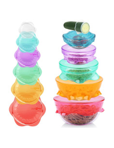 Tapa de Silicona DeliOne 6 Piezas Reutilizables para Alimentos