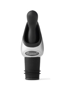 Vertedor de Vino Rabbit Metrokane Negro con Tapón 22.68g 2