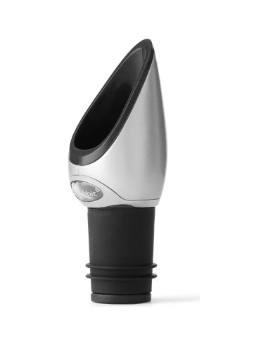 Vertedor de Vino Rabbit Metrokane Negro con Tapón 22.68g