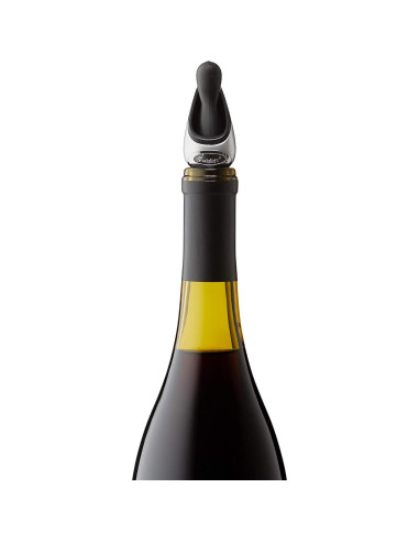 Vertedor de Vino Rabbit Metrokane Negro con Tapón 22.68g