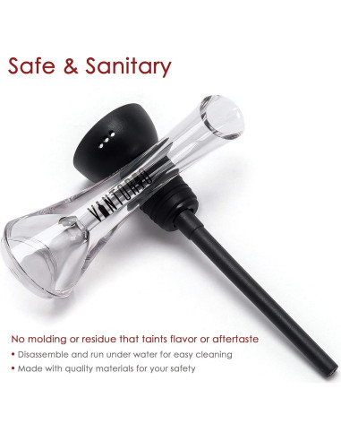 Aerador de Vino Vintorio Premium - Vertedor Sin Goteo Negro