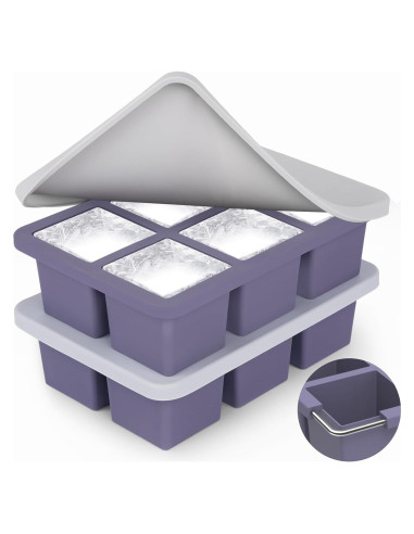 Bandeja de Hielo de Silicona Mossime 2 Piezas 5cm Cuadrados