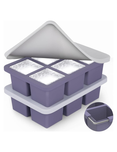 Bandeja de Hielo de Silicona Mossime 2 Piezas 5cm Cuadrados