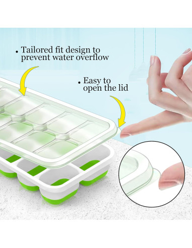 Bandeja de Hielo CKE Esenciales de Cocina Acogedora 4PK Verde