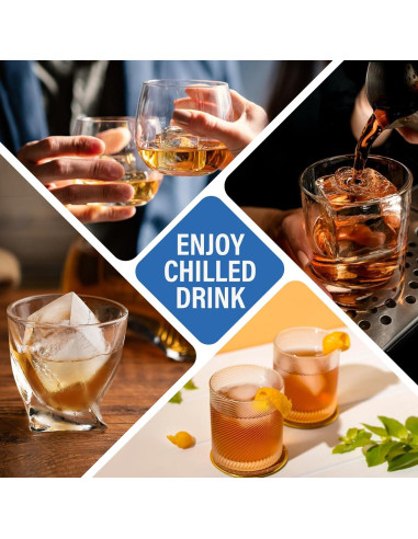 Bandeja de Hielo de Silicona Mossime 2 Piezas 5cm Cuadrados