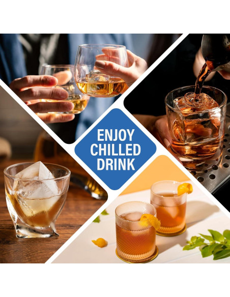 Bandeja de Hielo de Silicona Mossime 2 Piezas 5cm Cuadrados