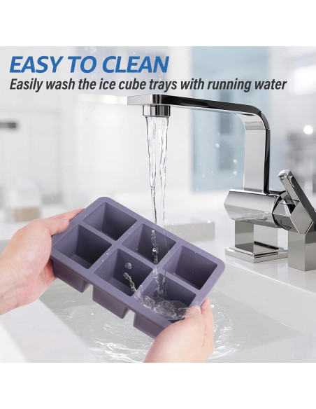 Bandeja de Hielo de Silicona Mossime 2 Piezas 5cm Cuadrados