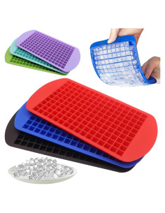 Bandejas de Hielo Mini LeeYean 3 Pack Silicona 160 Cubos