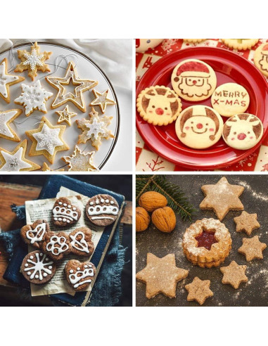 Juego de Cortadores de Galletas MCIGICM 12PCS Acero Inoxidable