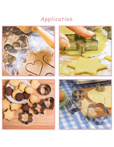 Juego de Cortadores de Galletas MCIGICM 12PCS Acero Inoxidable