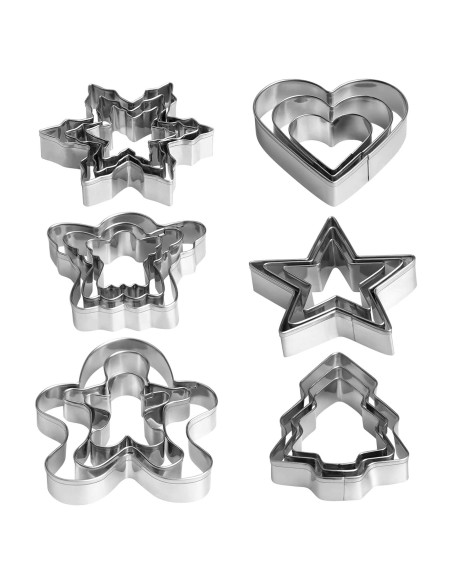 Juego de Cortadores de Galletas de Navidad YXCLIFE - 18 Piezas