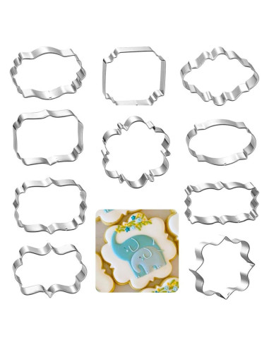 Cortadores de Galletas Kanehosi 10 Piezas Acero Inoxidable