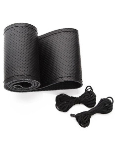 Funda de Volante de Coche Onerbuy Cuero 38 cm DIY Antideslizante