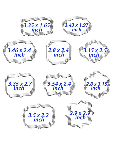 Cortadores de Galletas Kanehosi 10 Piezas Acero Inoxidable