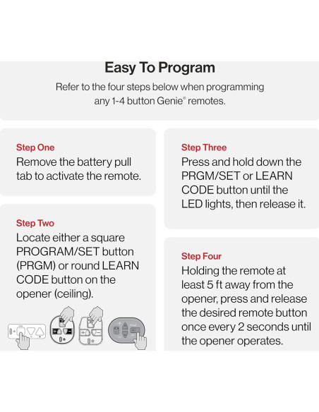 Control Remoto Genie G1T para Puerta de Garaje - Intellicode