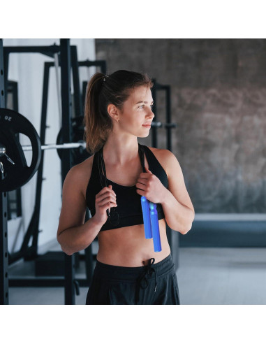 Cuerda de Saltar Rápida Gaoykai Rosa Ajustable para Fitness