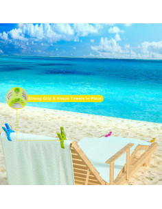 Clips para Toallas ECROCY - Paquete de 8 Antideslizantes 2