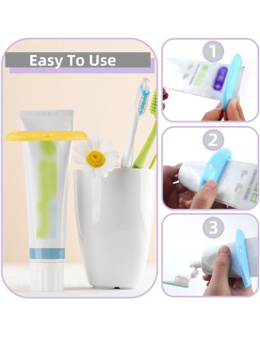 Exprimidor de Pasta de Dientes TKYZMS - 4 Piezas Coloridas