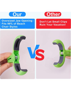 Pinzas para Toallas de Playa KEYBOO - Set de 8 Colores Brillantes 2