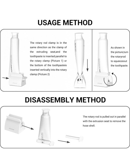 Compresor de Pasta de Dientes Perla Dorada LEE-1000 Blanco