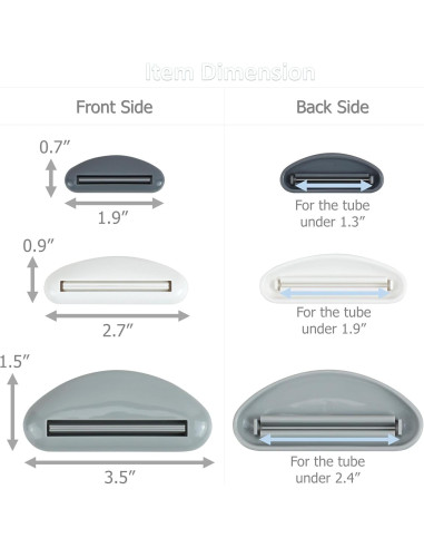 Exprimidores de Tubo EIKS - 6 Juegos con 3 Tamaños para Cosméticos