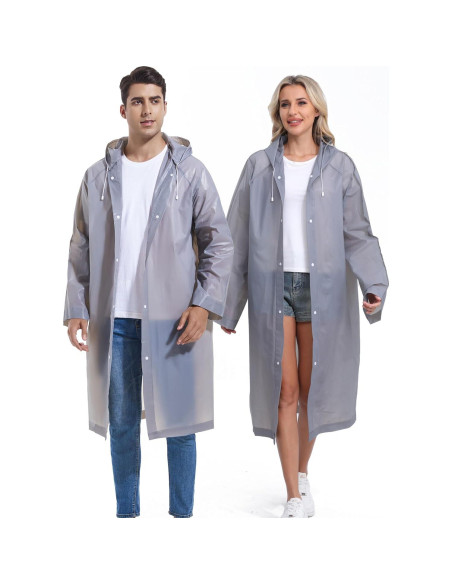 Chaquetas de Lluvia Reutilizables Borogo para Adultos - Gris