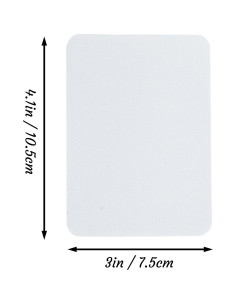 12 Parches de Tela Algodón J.CARP para Planchar - Blanco 10.5x7.5 cm 2