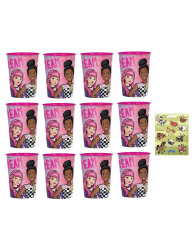 Paquete Fiesta Cumpleaños Barbie Dream 12 Vasos Reutilizables