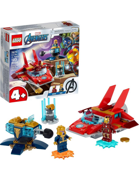 LEGO Marvel Avengers Iron Man vs Thanos 76170 Juguete 4+