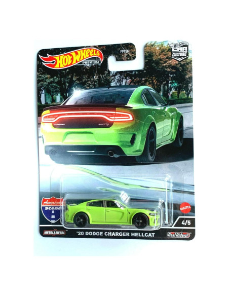 DieCast Hot Wheels Dodge Charger Hellcat Verde Lima 1:64