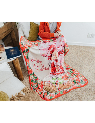 Manta Raschel Silver Buffalo Pastel de Fresa 152x114 cm